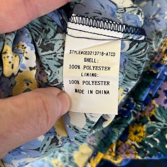 Code x Mode Blue Floral Maxi Dress Nwt Small - Picture 6 of 8